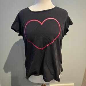 Ricki's Heart Graphic Short Sleeve Tee | Size XL | Black